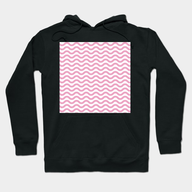 Light Pink Wavy Lines Repeat Pattern Hoodie by 2CreativeNomads